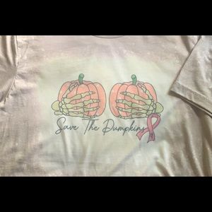 Save the Pumpkins! Breast cancer awareness month Tshirt!